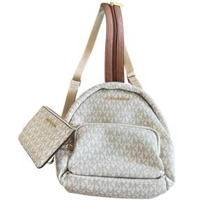 Michael Kors Backpack Zip Strap In Back Attached Coin Wallet
